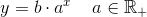 y=b\cdot a^x\; \; \; \; a\in \mathbb{R}_+