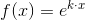 f(x)=e^{k\cdot x}