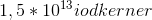 1,5*10^{13}iodkerner