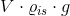 V\cdot \varrho _{is}\cdot g