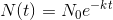 N(t)=N_0e^{-kt}