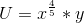U=x^\frac{4}5*y