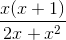 \frac{x(x+1)}{2x+x^2}