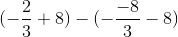 (-\frac{2}{3}+8)-(-\frac{-8}{3}-8)