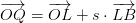 \overrightarrow{OQ}=\overrightarrow{OL}+s\cdot \overrightarrow{LB}
