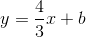 y=\frac{4}{3}x+b