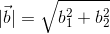 |\vec{b}|=\sqrt {b_1^2+b_2^2}