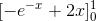 [-e^{-x}+2x]_{0}^{1}