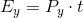 E_{y}=P_{y}\cdot t