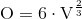 \textup{O}=6\cdot \textup{V}^{\frac{2}{3}}