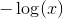 -\log(x)