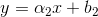 y=\alpha_2 x+b_2