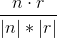\frac{n\cdot r}{\left | n \right |*\left | r \right |}