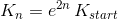K_n = e^{2n}\,K_{start}