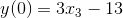 y(0)=3x_{3}-13