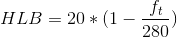 HLB=20*(1-\frac{f_t}{280})
