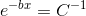 e^{-bx}=C^{-1}