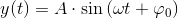 y(t)=A\cdot \sin\left (\omega t +\varphi _0\right )