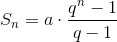 S_n=a\cdot \frac{q^n-1}{q-1}