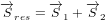 \small \overrightarrow{S}_{res}=\overrightarrow{S}_1+\overrightarrow{S}_2