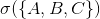 \sigma(\{A,B,C \})