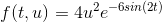 f(t,u)=4u^2e^{-6sin(2t)}