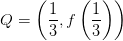 Q=\left ( \frac{1}{3},f\left ( \frac{1}{3} \right ) \right )
