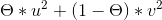 \Theta *u^2+(1-\Theta )*v^2
