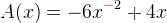 A(x)=-6x^{{\color{Red} -}2}+4x
