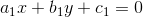 a_1x+b_1y+c_1=0