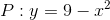 P: y = 9 - x^2