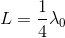 L=\frac{1}{4}\lambda _0