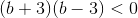 (b+3)(b-3)< 0
