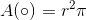 A(\circ) = r^2\pi