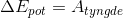 \Delta E_{pot}=A_{tyngde}
