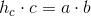 h_c\cdot c= a\cdot b