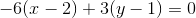 -6(x-2)+ 3(y-1)=0