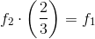 f_2\cdot \left (\frac{2}{3} \right ) =f_1