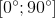 \left [0^{\circ}; 90^{\circ} \right ]