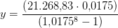 y=\frac{\left (21.268{,}83\cdot 0{,}0175 \right )}{\left (1{,}0175^8-1 \right )}