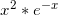 \small x^2*e^-^x