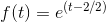 f(t)=e^{(t-2/2)}