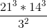 \frac{21^{3}*14^{3}}{3^{2}}