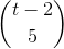 \binom{t-2}{5}