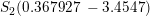 \small S_2(0{.}367927\; -3{.}4547)