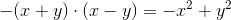 -(x+y)\cdot (x-y)=-x^2+y^2