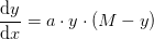 \frac{\mathrm{d} y}{\mathrm{d} x}=a\cdot y\cdot (M-y)