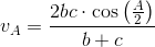 v_A=\frac{2bc\cdot \cos\left (\frac{A}{2} \right )}{b+c}