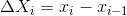 \Delta X_i = x_i -x_{i-1}
