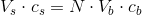 V_s\cdot c_s=N\cdot V_b\cdot c_b